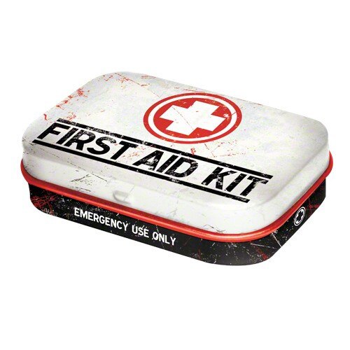 Cutie metalica cu bomboane - First Aid Kit 6x4x1,6 cm