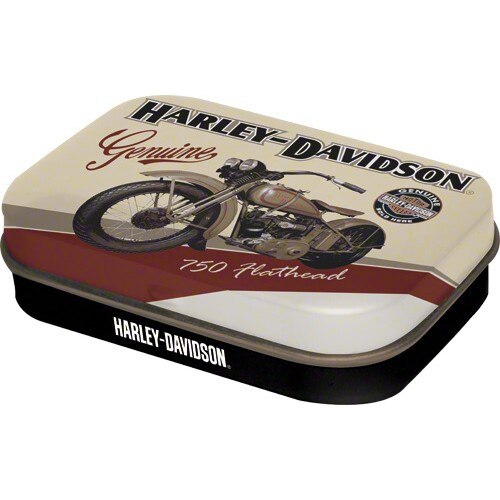 Cutie metalica cu bomboane - Harley Davidson Flathead 6x4x1,6 cm