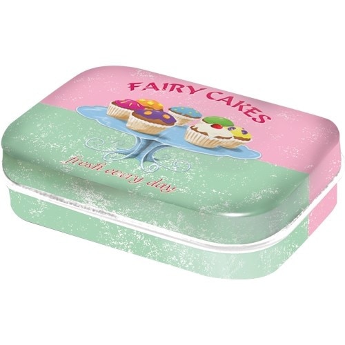 Cutie metalica cu bomboane - Fairy Cakes 6x4x1,6 cm
