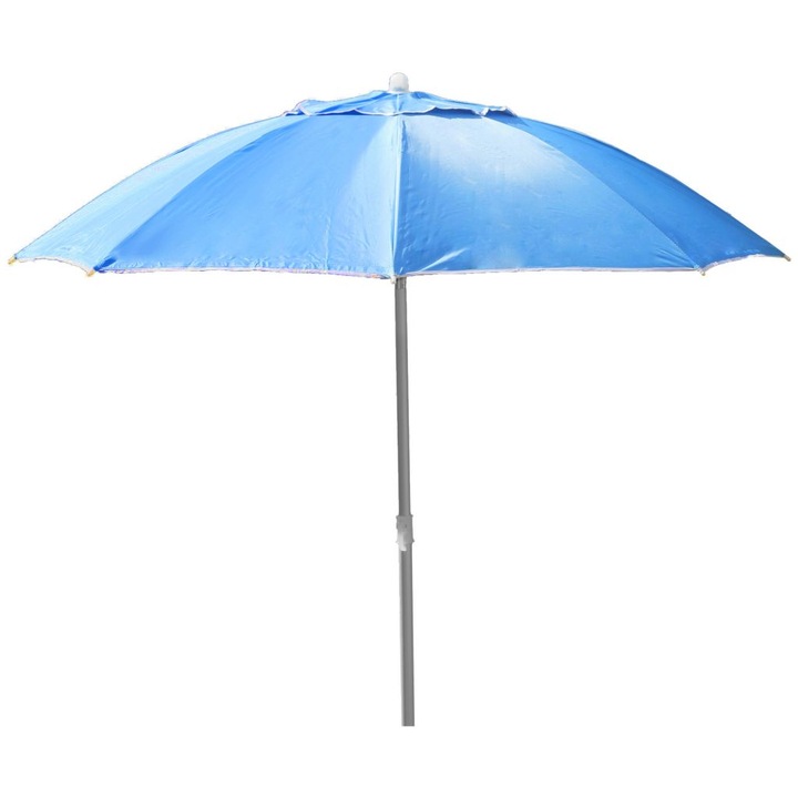 Umbrela de soare, Aluminiu, Pliabila, 2.1 m, Albastru