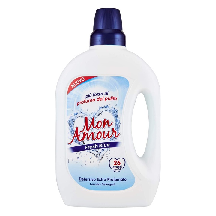 Detergent Lichid Rufe Mon Amour Fresh Blue, 1.560L, 26 Spalari