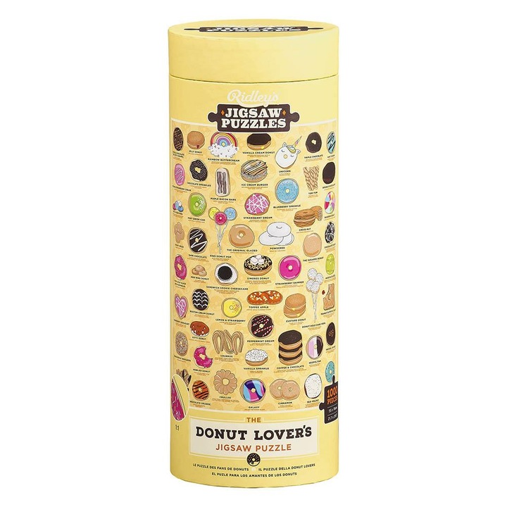 Puzzle 1000 piese, Donut Lover, Carton
