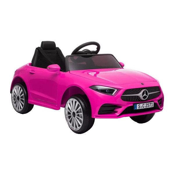Masina electrica pentru copii, Mercedes C Class, CLS 350, 2 motoare, LeanToys, 5178, roz