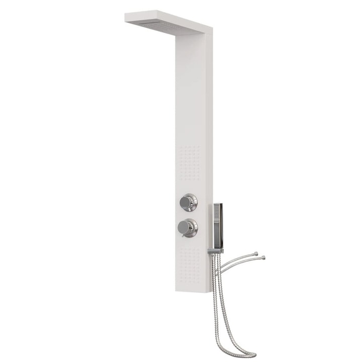 Система душ панел от алуминий vidaXL, бяла 151415