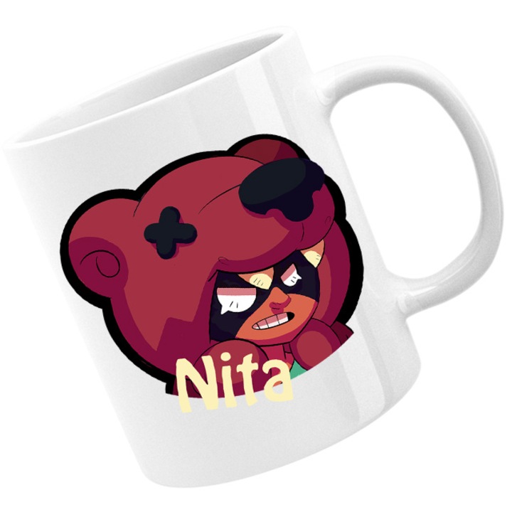 Cana Brawl Stars Nita Fighter Bear Angry Shockwave, alba, 330 ml