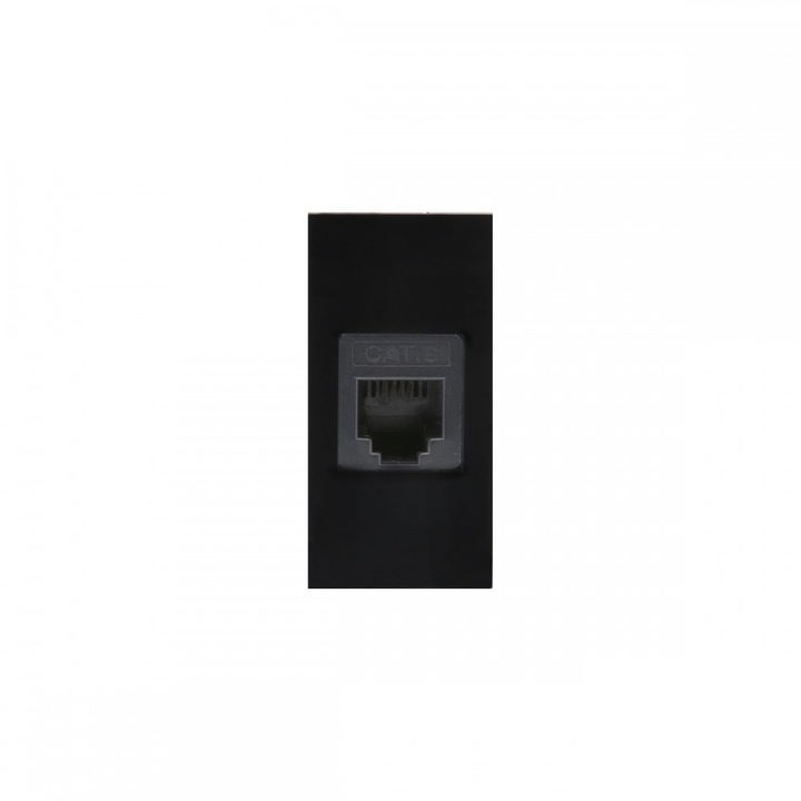 Cablu Prelungitor cu 6 Prize si Impamantare, Lungime 5m, Putere 2300W, Protectie Copii, Buton ON/OFF, Culoare Negru
