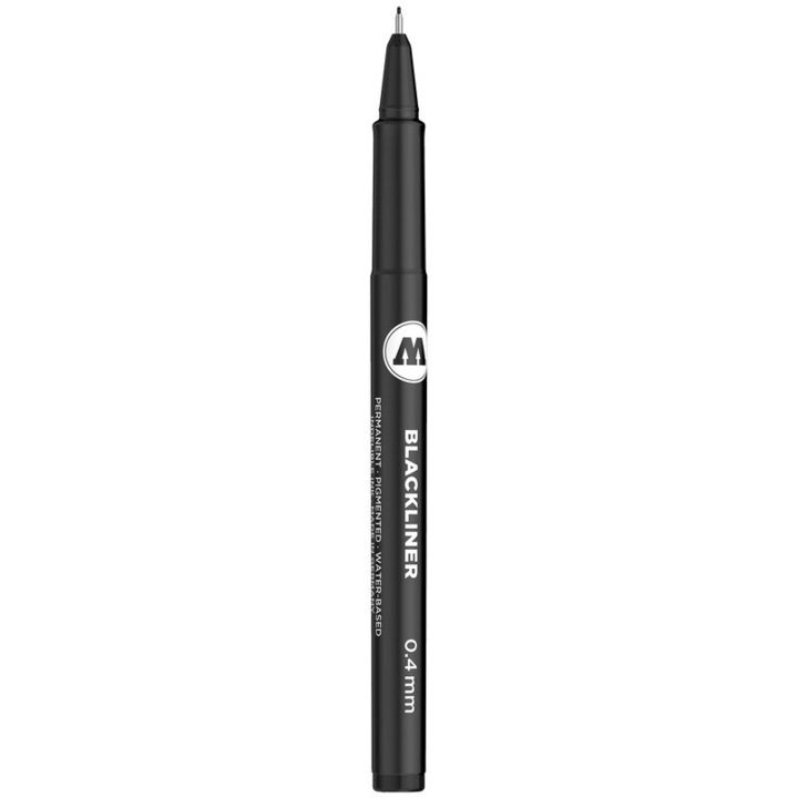 Liner negru Molotow 0.05 – 1 MM, tesit, varf rotund - 0,4 mm