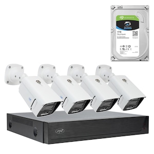 POE PNI House Kit de videovigilancia IPMAX POE 5, NVR con 4 puertos POE y 4  cámaras IP de 5MP