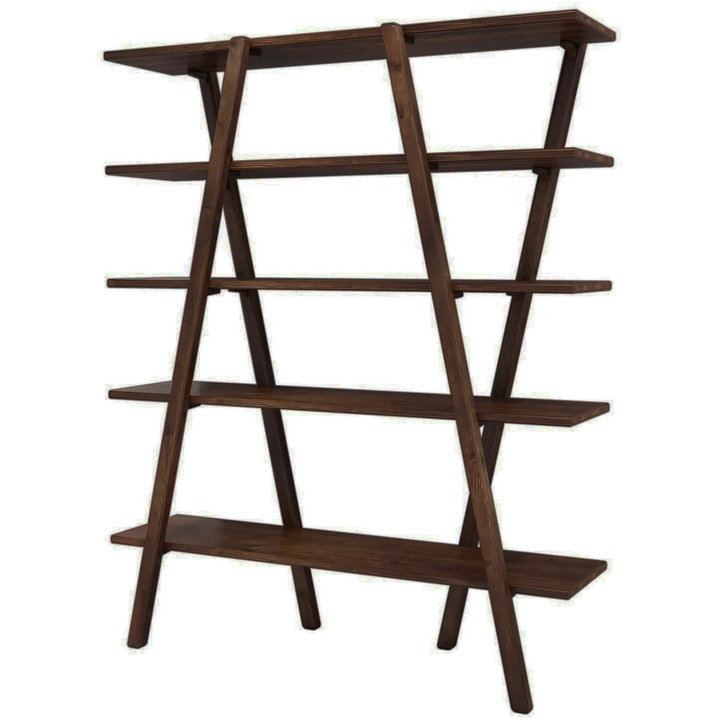 Biblioteca Kalune Design Bill, lemn de pin, 120x30x148xcm, Nuc