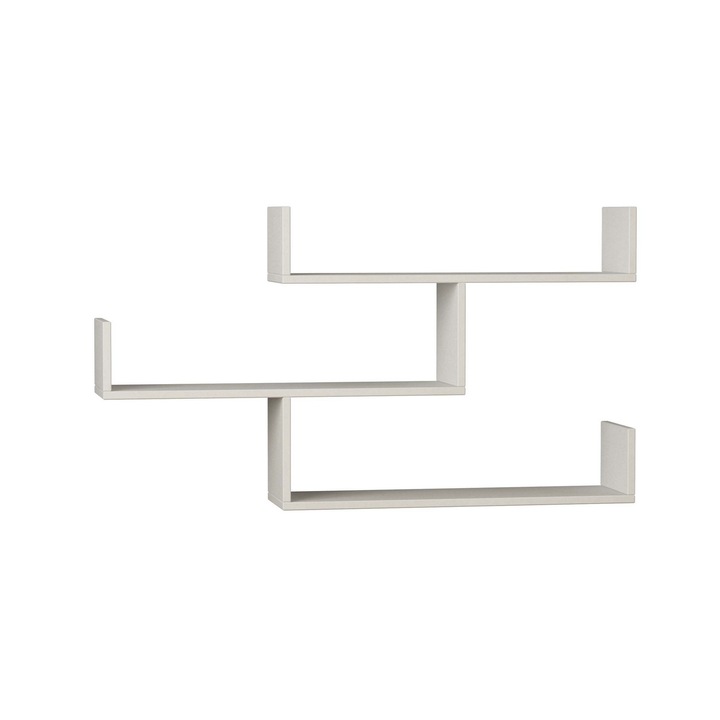 Рафт Kalune Design Tibet, меламиново ПДЧ, 119x23x66.5xсм, бял