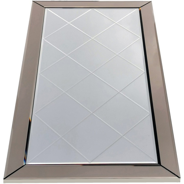 Декоративно огледало Kalune Design Amy, MDF, 65x2.2x130xсм, Сребрист