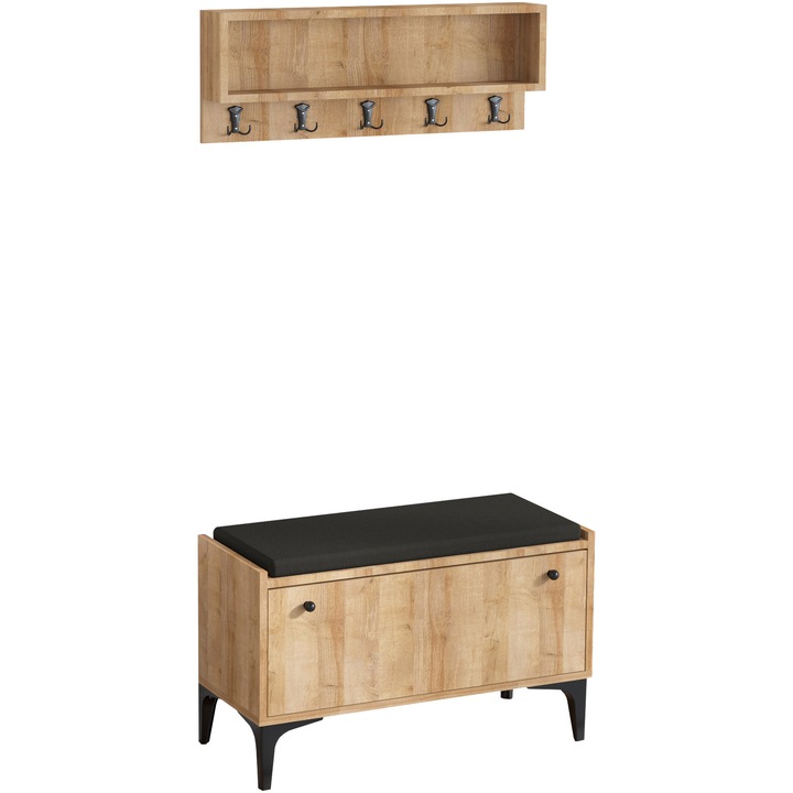 Pantofar/Dulap incaltaminte Kalune Design Bread, PAL melaminat, 80x35x49xcm, Stejar