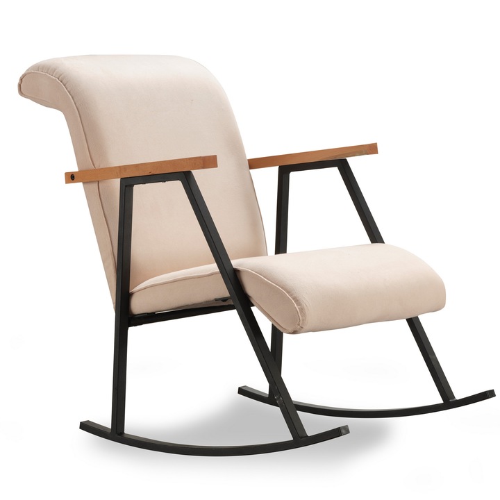 Atelier Del Sofa Camelia Hintaszék, 65x55x100cm, Krémszín
