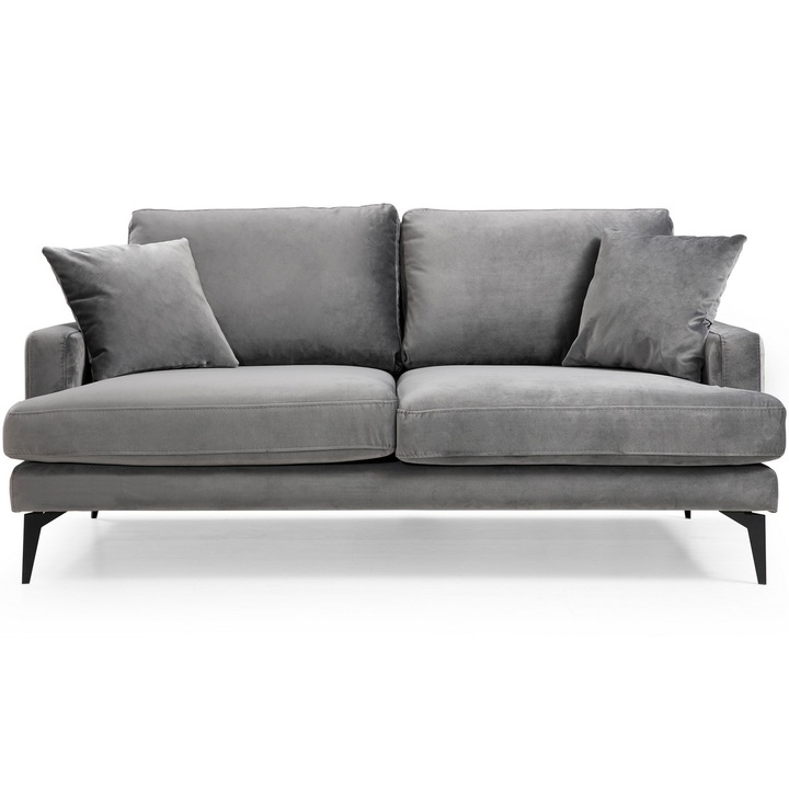 Canapea fixa cu 2 locuri Atelier Del Sofa Jade, 175x88x90cm, Gri