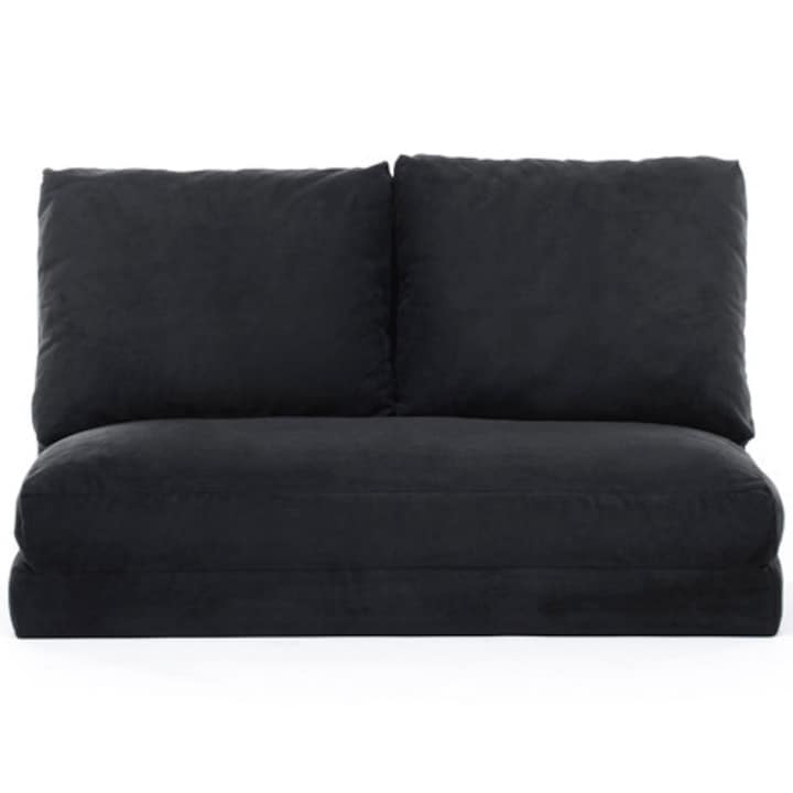 Разтегателен диван Atelier Del Sofa Edith, Двуместен, 120x68x62 см, Черен