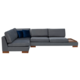 Coltar modular Atelier Del Sofa Tulip, 317x97x63cm, Gri inchis