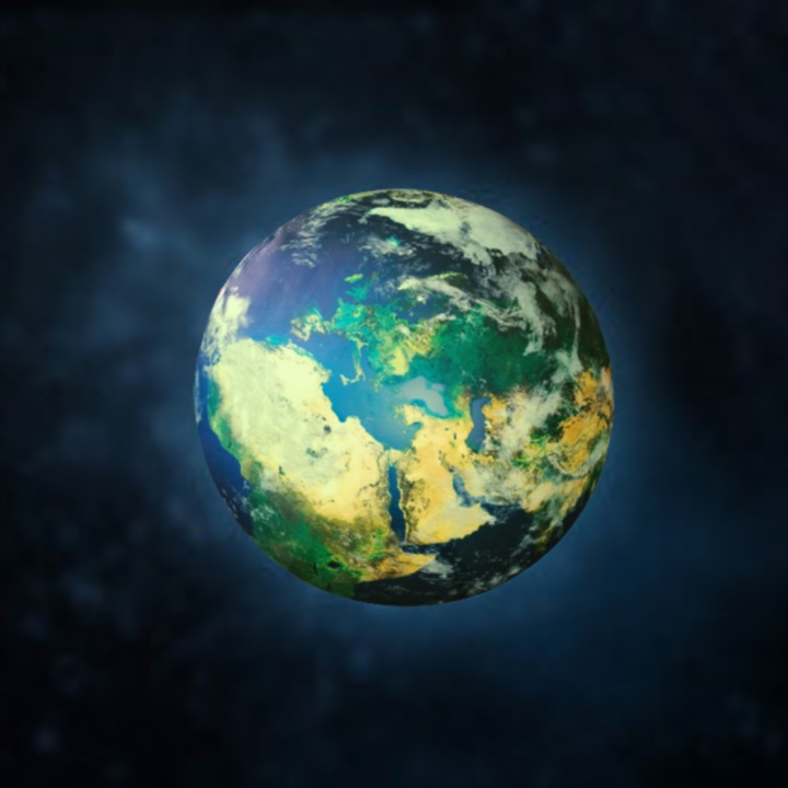 Sticker Fosforescent, Planeta Pamant, Continentul Europa, Luminos la Intuneric, Autoadeziv, 30cm, Original Deals®