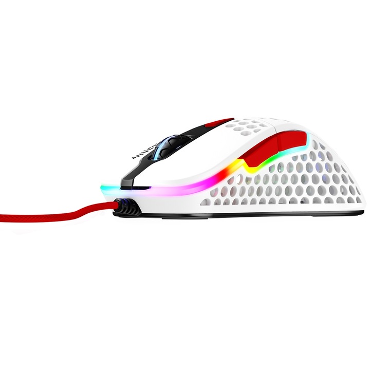 Mouse de gaming, M4 RGB, Alb