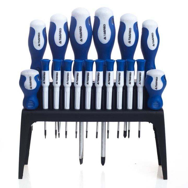 Csavarhúzó készlet, Tagred, 18 db, PH, PZ, TORX, lapos, kereszt, Cr-V