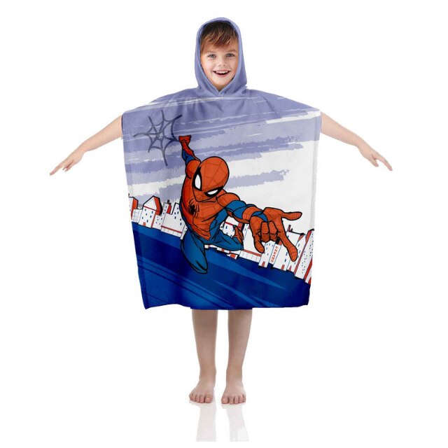 Детско пончо Carbotex Spider Man, 100% Памук, 55 x 110 cm - eMAG.bg