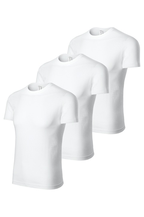 Set 3 tricouri dama Peak P74, material 100% bumbac, Malfini, Alb