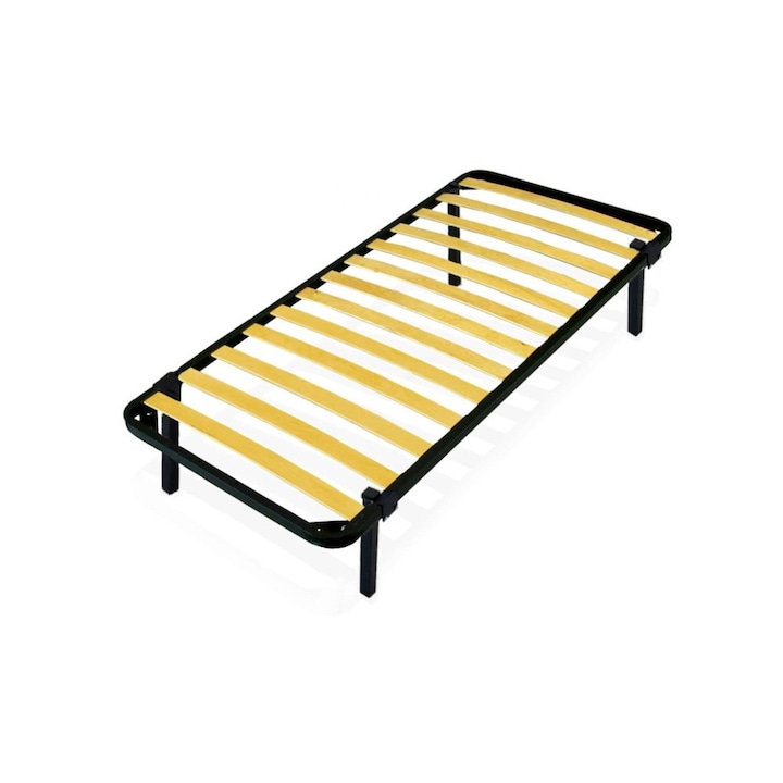 Somiera pat cu picioare, Eco, cadru metal, 13 lamele, 80x200 cm