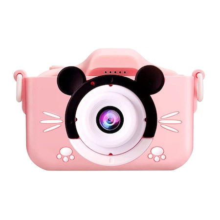 Camera foto digitala pentru copii, cu 3 jocuri si 5 filtre, 1920 x 1080P Full HD, functie foto/video, 2.0 inch, OUYLAF, Roz