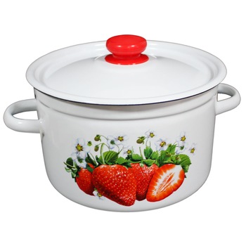 Oala emailata cu capac NOVOMOSKOVSK 9L Oala emailata cu capac NOVOMOSKOVSK 9L