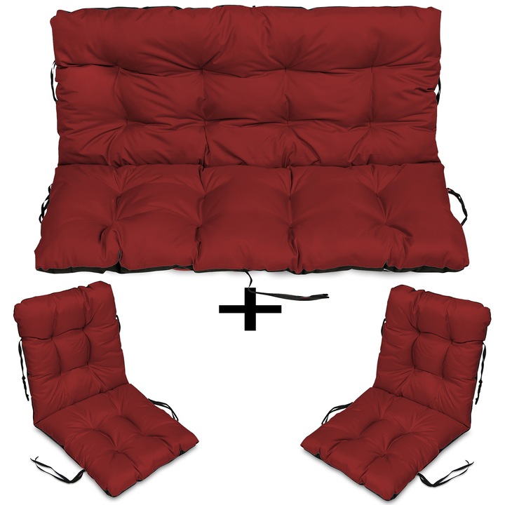 Set perne de mobilier, SuperKissen24, 140x60x50 cm, Visiniu