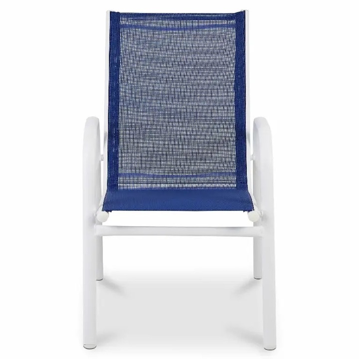 Градински стол, син цвят, материал стомана/полиестер, 51 x 43 x 70 см, компактен дизайн, Blooma Janeiro