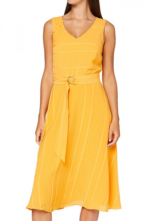 Жълта дамска рокля без ръкави Comma - 36