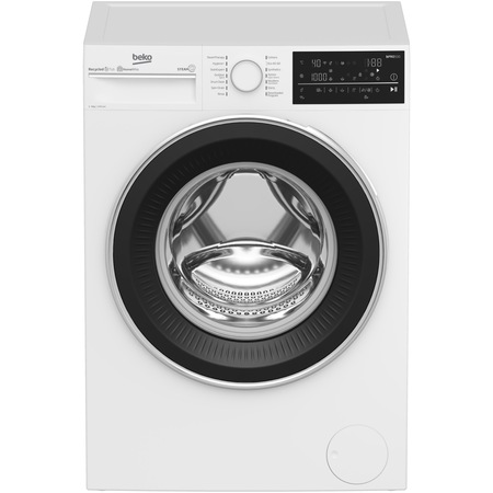 Masina de spalat rufe Beko B5WFT89415WW, 9 kg, 1400 rpm, Clasa A, SteamTherapy, Recycled Tub, ProSmart Inverter Motor, Homewhiz through WiFi and Bluetooth, AddXtra, Remote Control, WiFi, Alb