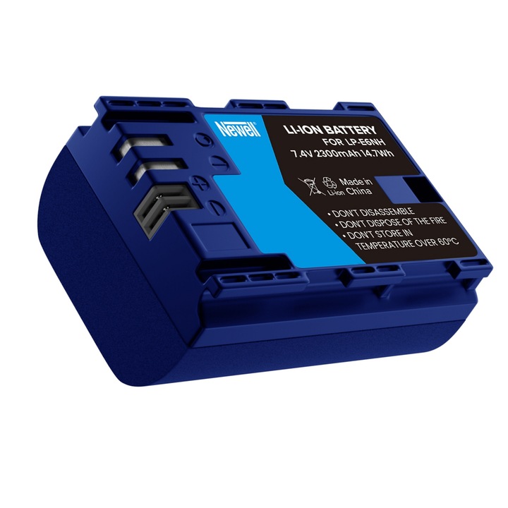 Батерия за Canon LP-E6NH, Newell, 2300 mAh, синя