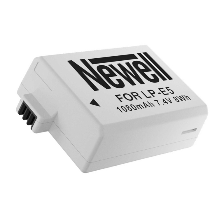 Baterie Newell compatibila Canon, LP-E5, Alb