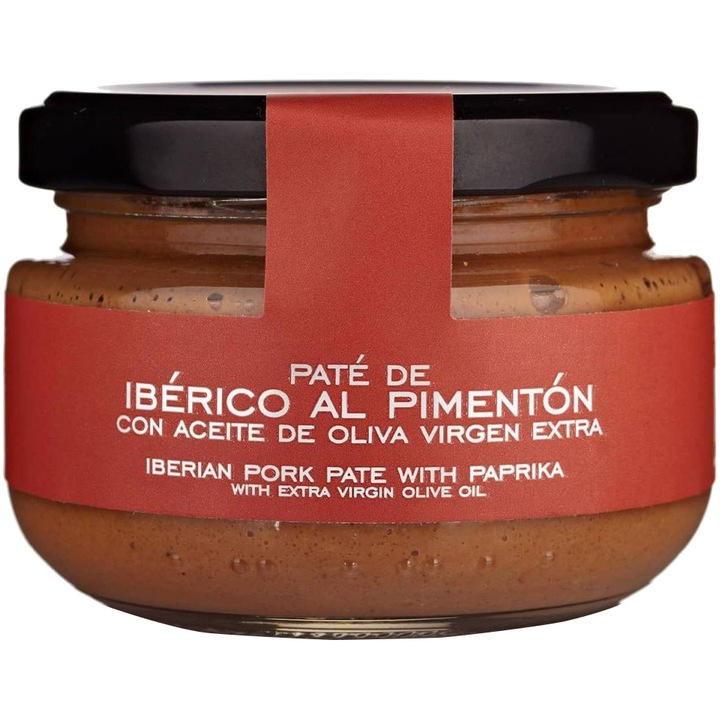 Pate din carne de porc iberic la Chinata, cu ulei de masline extravirgin si cu boia de ardei paprika, de LA VERA, 125gr