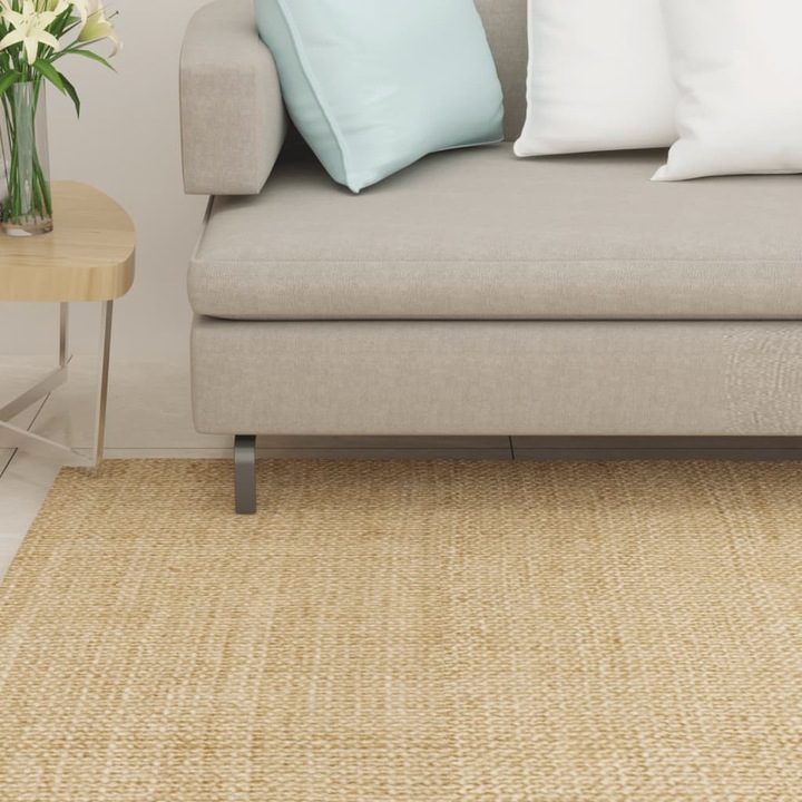 Covor VidaXL, sisal, 80x350 cm, antiderapant, pentru interior