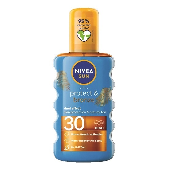 Спрей олио със слънцезащита, Nivea Sun Protect & Bronze, SPF 30 ...