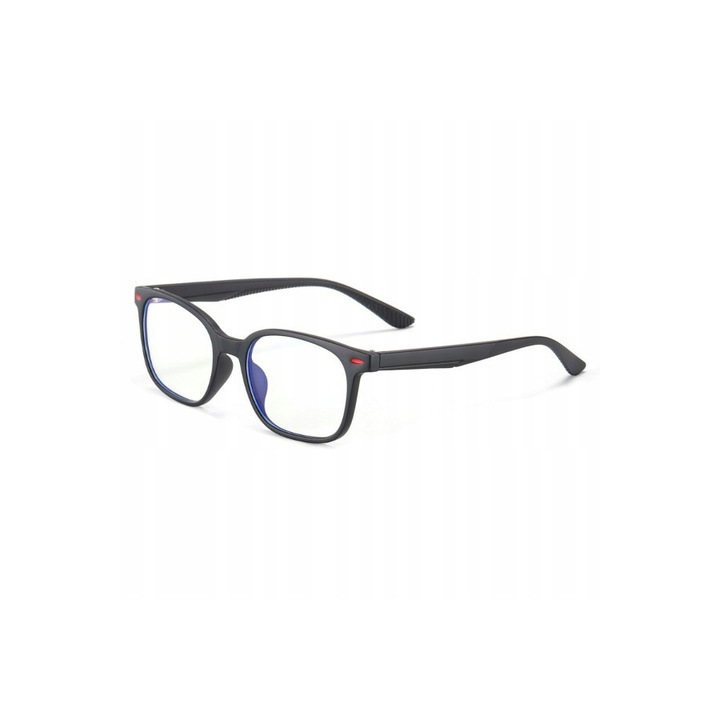 Ochelari de protectie pentru copii, Stylion, Filtru lumina albastra, Protectie UV 400, Policarbonat, Negru/Transparent