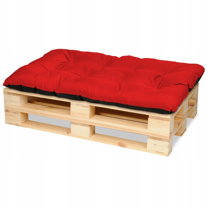 Perna scaun terasa, gradina, 120x80 cm, exterior, impermeabila, pentru banca, balansoar, paleti, Rosu, Superkissen24