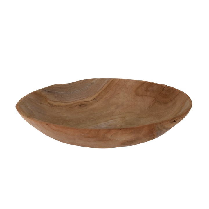 Bol rotund, lemn Teak, 40x9 cm