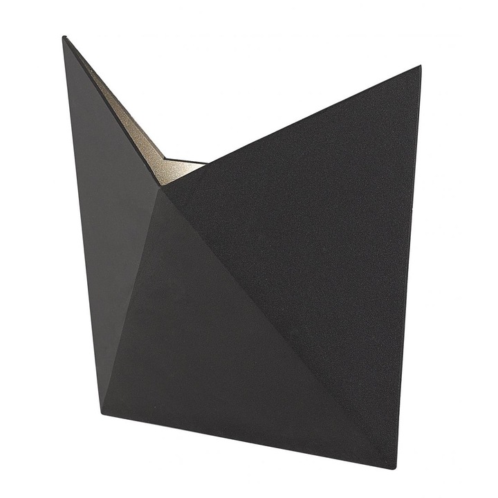 Klausen Letter kültéri fali lámpa, fekete, led, 7,5w, alumínium, L17cm, IP54