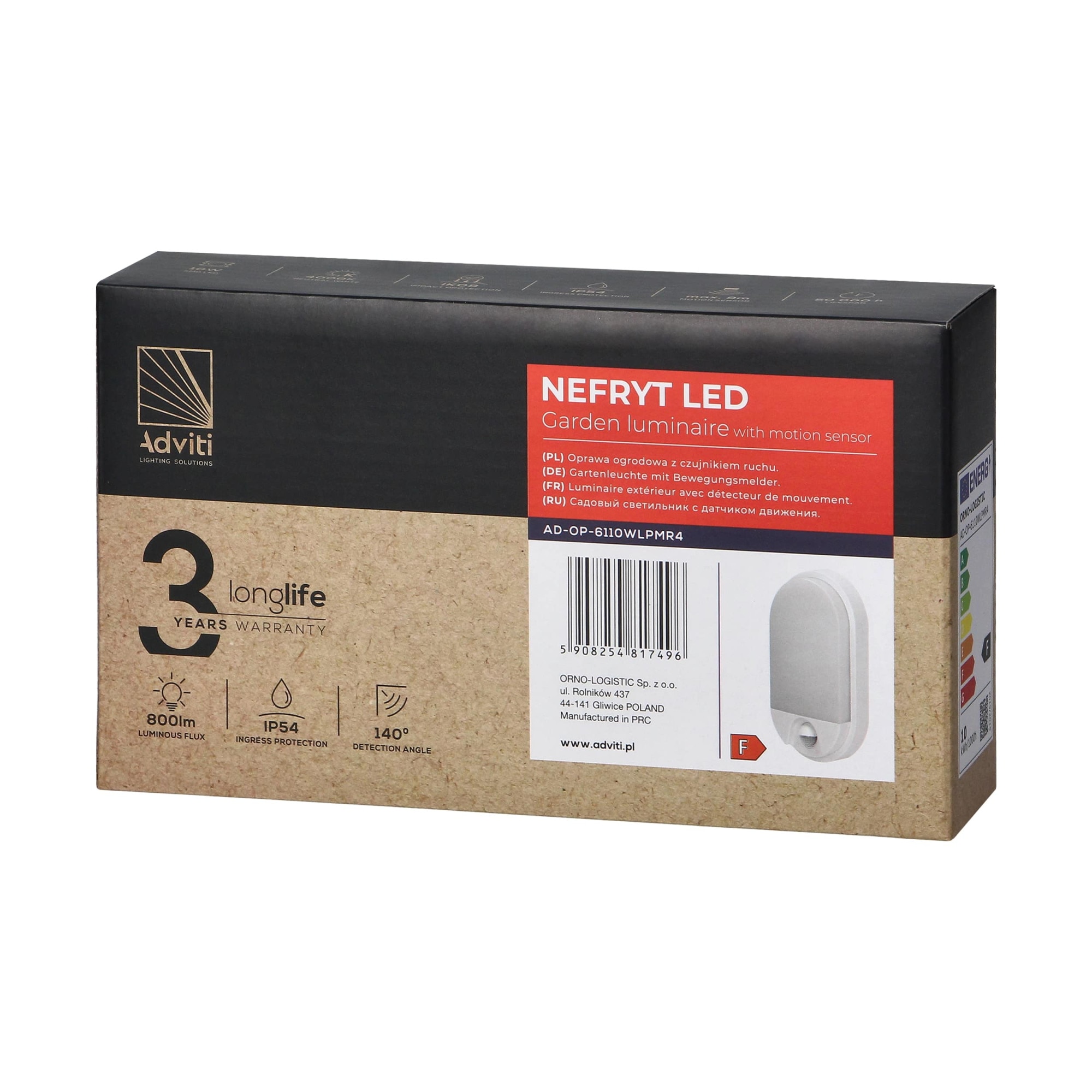 Adviti Applique LED AD-OP-6117LPM4 - Blanc - Énergétiquement efficace - Capteur crépusculaire Adviti Applique LED AD-OP-6117LPM4 - Blanc - Énergétiquement efficace - Capteur crépusculaire