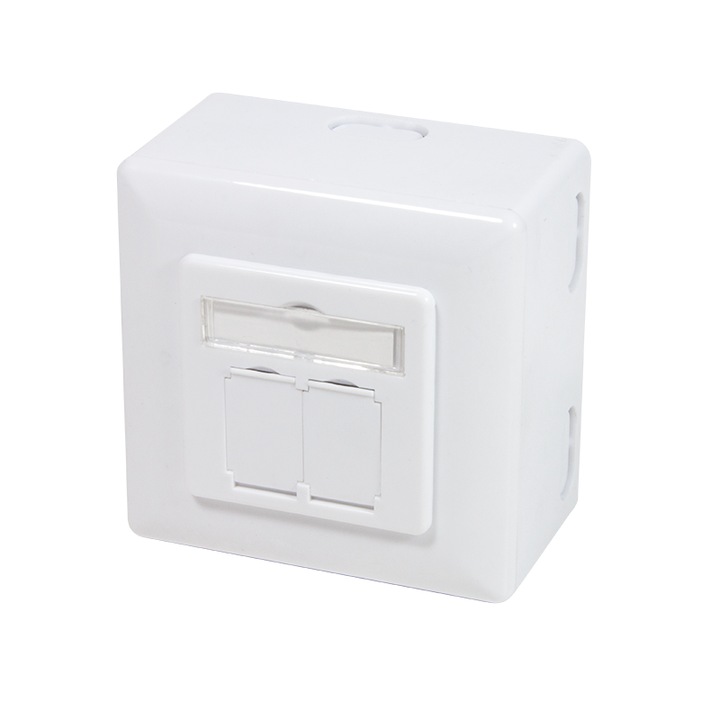 LogiLink CAT 6 към и кутия за скрит монтаж цял екран RAL 9003