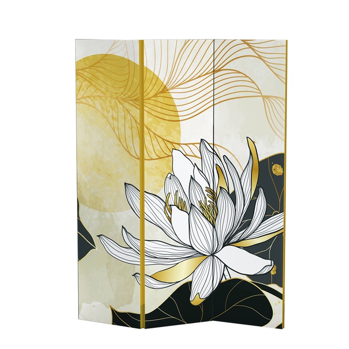 Paravan, Colors of Life, Lemn/Textil, 135 x 172 cm, 3 piese, Multicolor