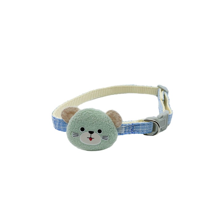 BlueBear nyakörv, macskáknak vagy kistestű kutyáknak, kényelmes, 23/33 cm, kék, Doty