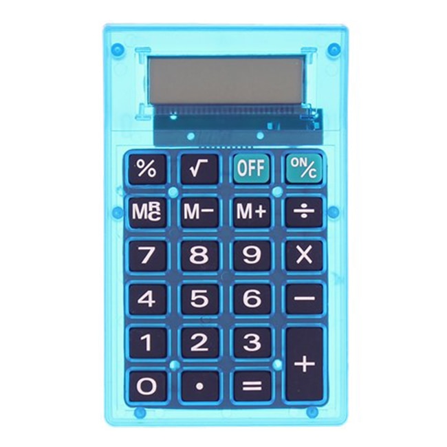 deficiency nephew a million Calculator mic electronic de birou transparent cu 8 cifre, albastru -  eMAG.ro