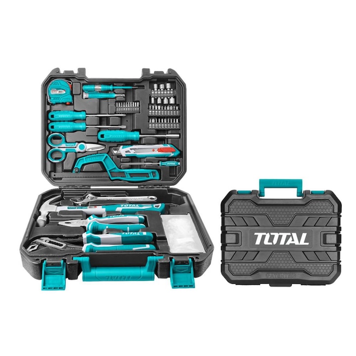 Комплект инструменти Total, PVC куфар, 130 части
