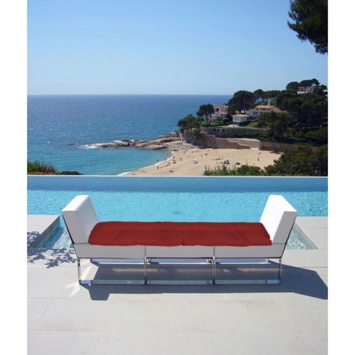 Комплект 4 възглавници за градинска пейка, SuperKissen24, 120x38 см, Visiniu