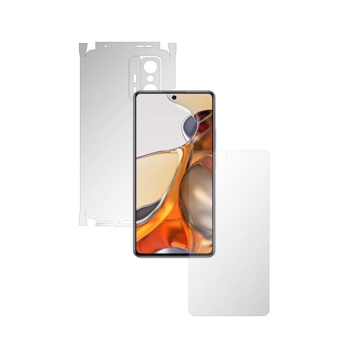 Филм iSkinz Full Body за Xiaomi 11T, 11T Pro - Invisible Skinz Matte, 360 Cut, Matte Silicone Anti-Fingerprint, Anti-Reflection за екрана, заден и страничен капак, прозрачна лепилна кожа