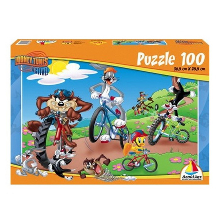 Детски пъзел Looney Tunes Вело-поход, 100 части